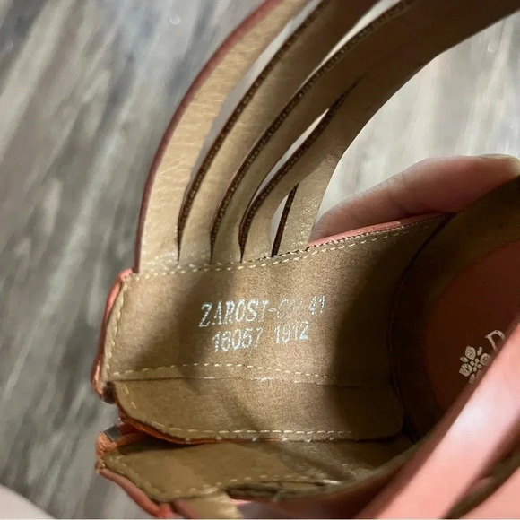 PATRIZIA by Spring Step Zarosi Wedge Sandals in Coral Leather 41 9.5/10 - Picture 8 of 9